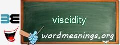 WordMeaning blackboard for viscidity